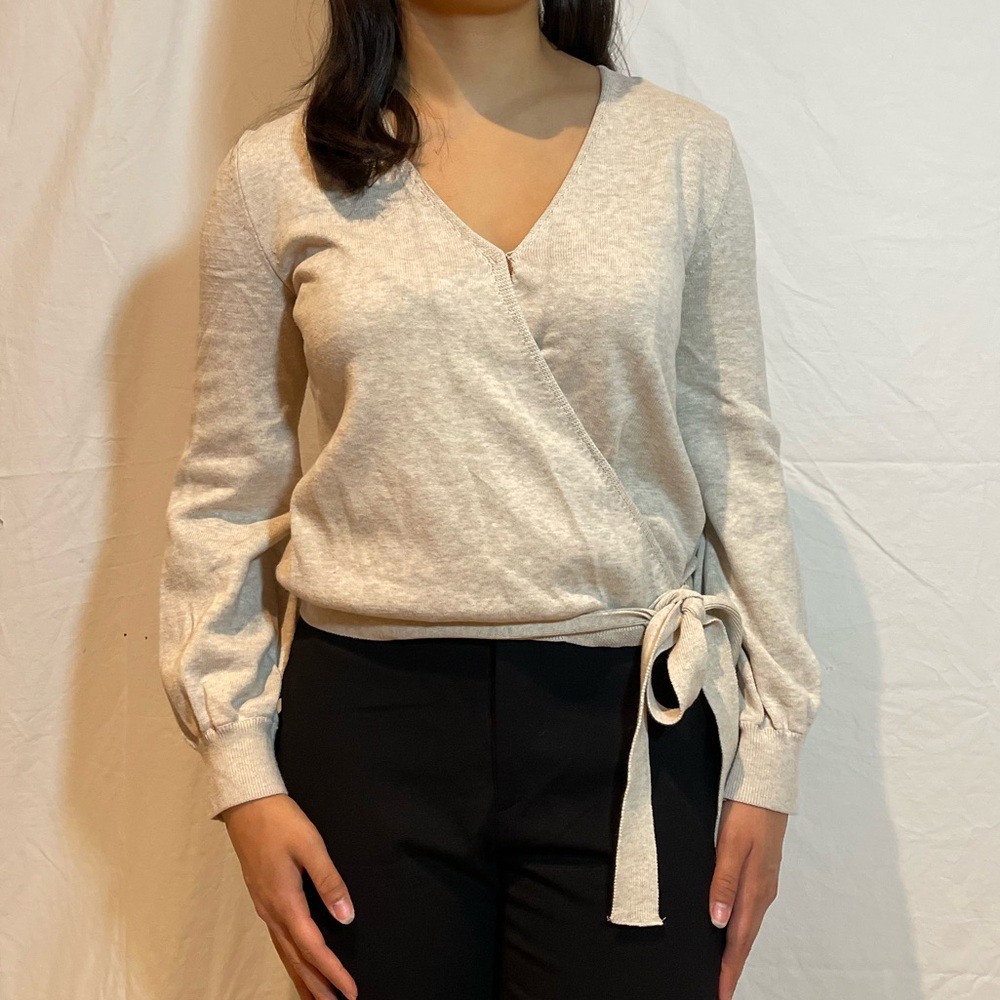 Vetta Organic Cotton Wrap Sweater